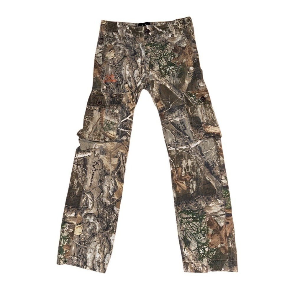 Realtree EDGE Camo Cargo Hunting Pants Boys‎ Size 10-12 Multicolor Outdoor deer